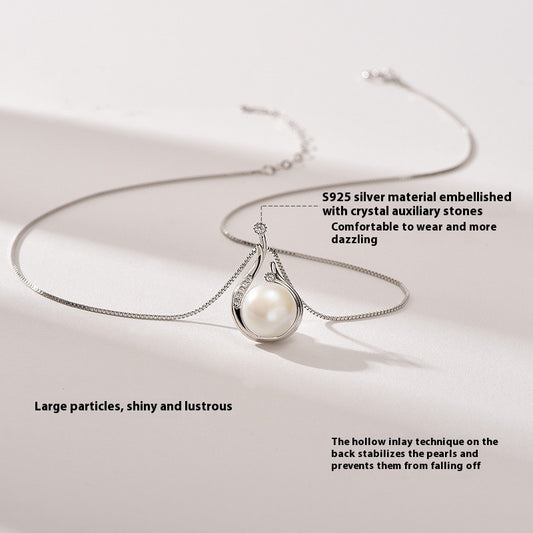 Women's Necklace S925 Silver Natural Freshwater Pearl Necklace