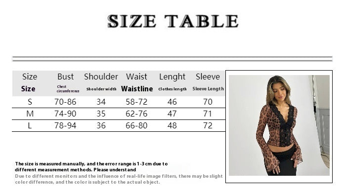 Women's Summer Fashion Printed Mesh Lace Top