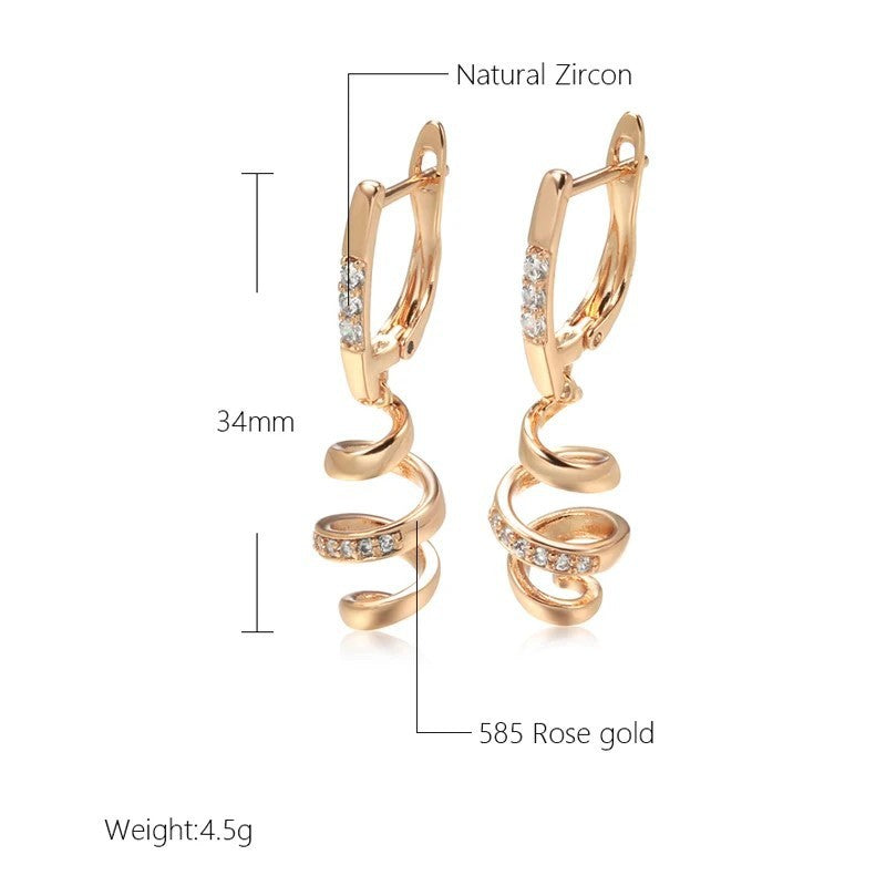 Women's Elegant D-shaped Earrings