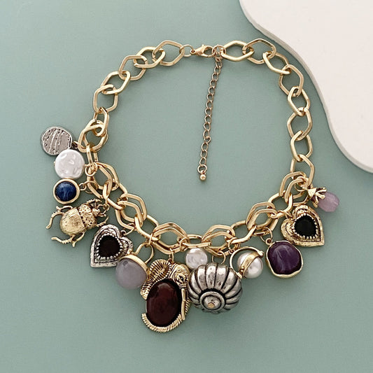 Retro Fashion Trends Pendant Chain Necklace For Women