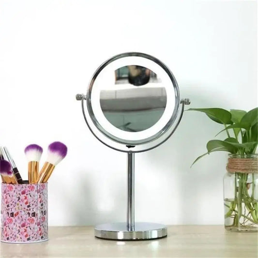 Double-Sided LED Makeup Mirror With Light