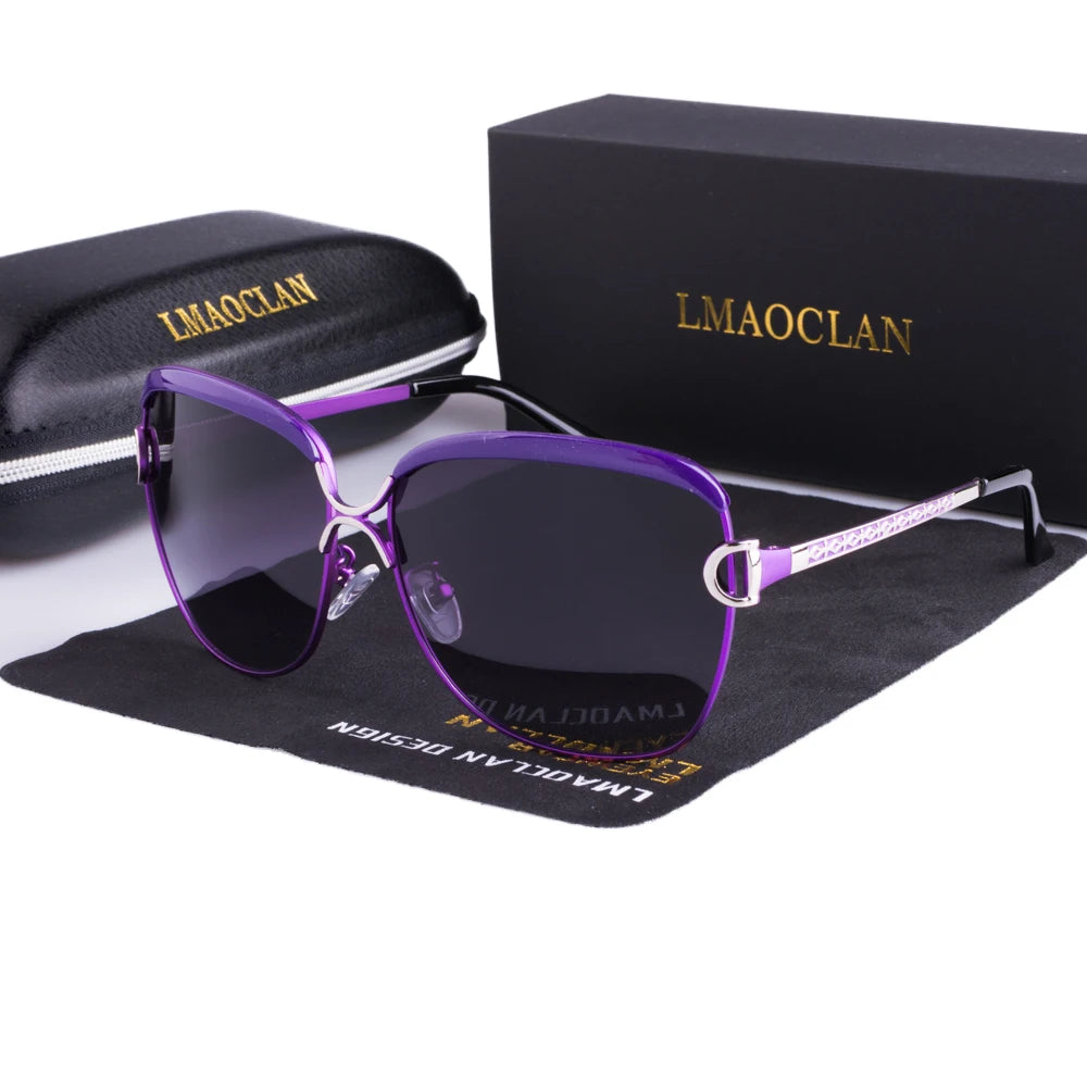 Ladies Gradient Square Polarized Sunglasses