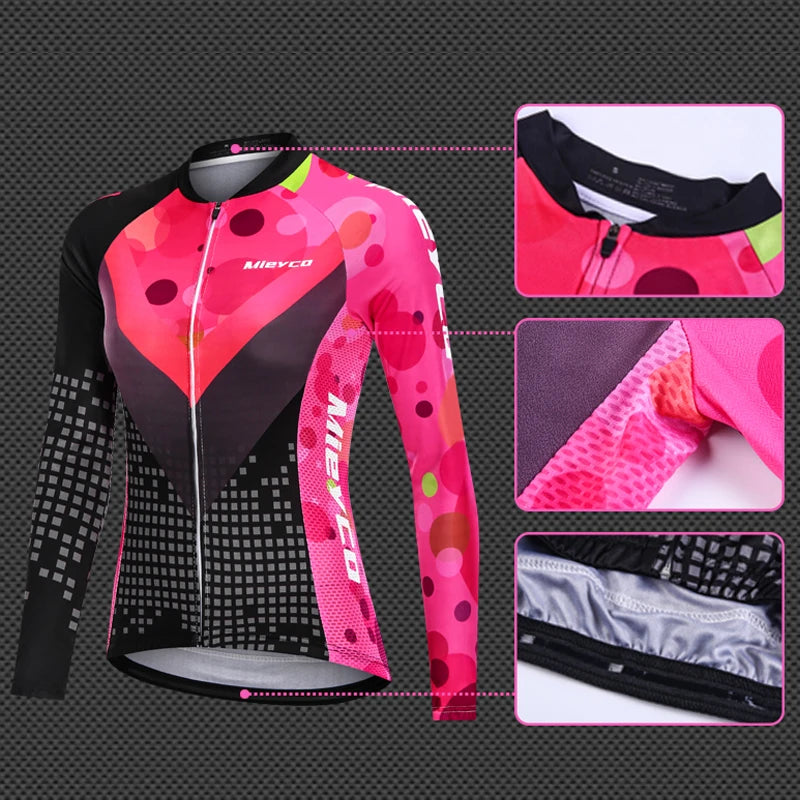 Women's Long Sleeved Cycling Suit