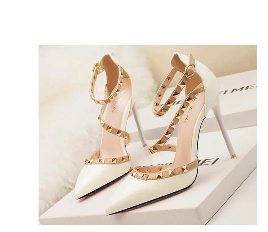 Women's Patent Leather High Heels Shoes