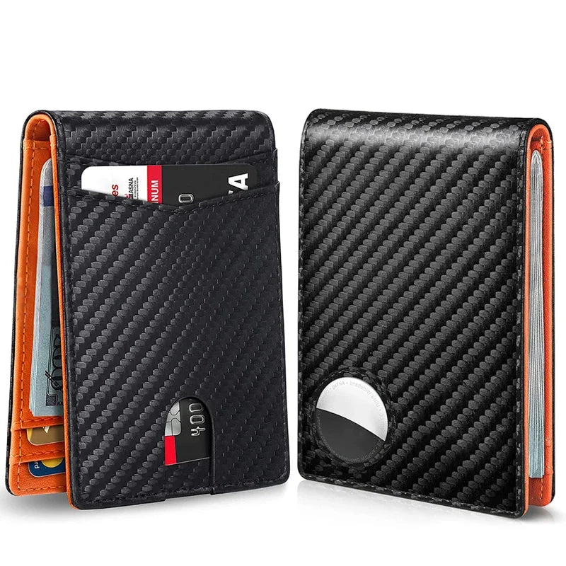 RFID Carbon Fiber AirTag Credit Card Holder