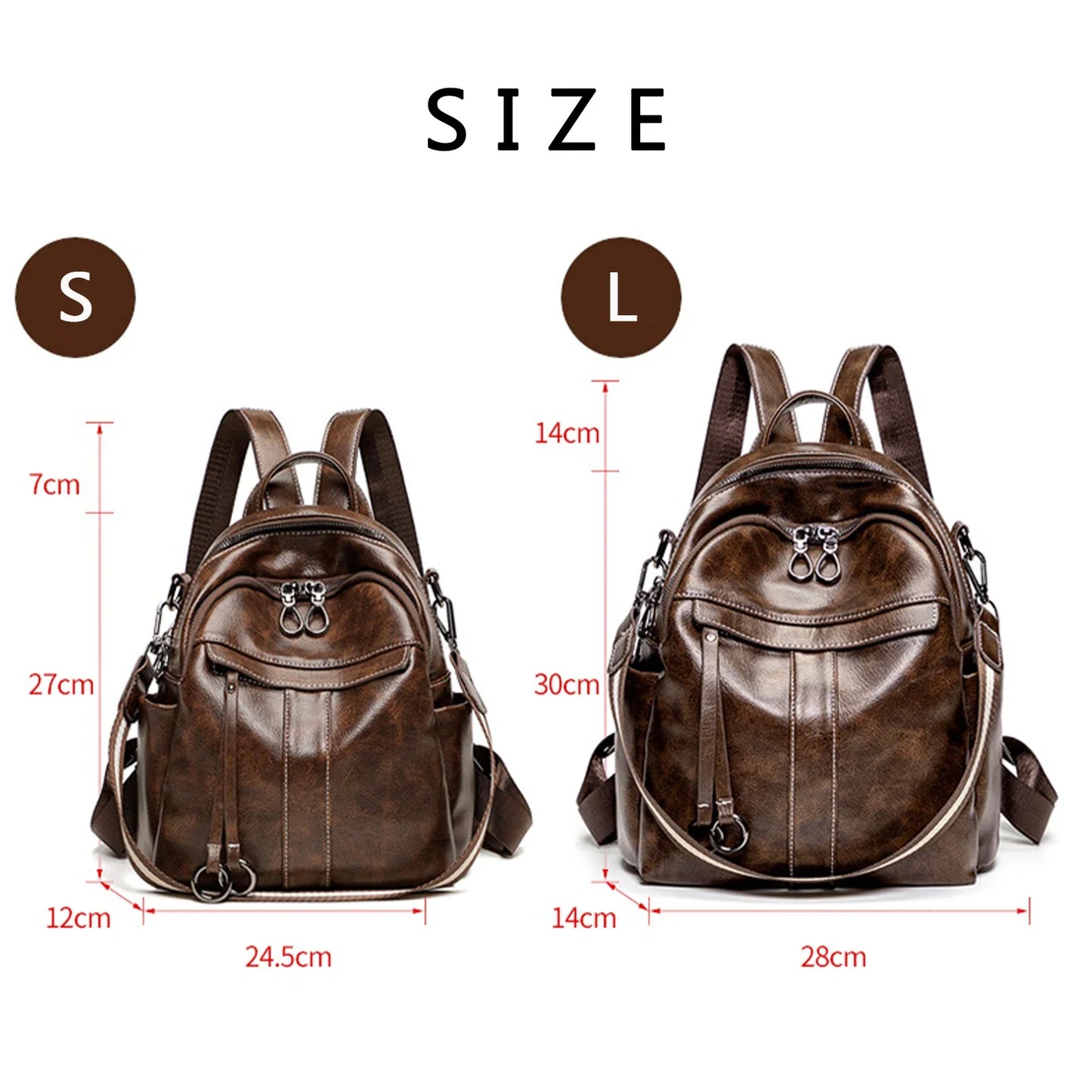 Genuine Leather Backpack for Women