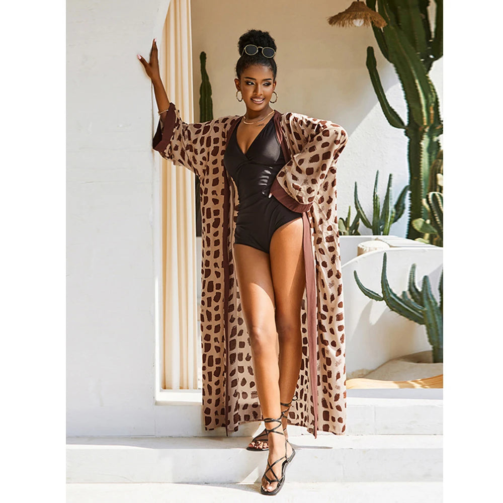 Women's Long Swimsuit Cover-up Kimono