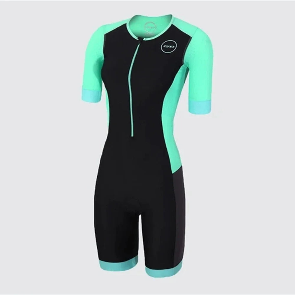 Women‘s Short Sleeve Triathlon Skinsuit