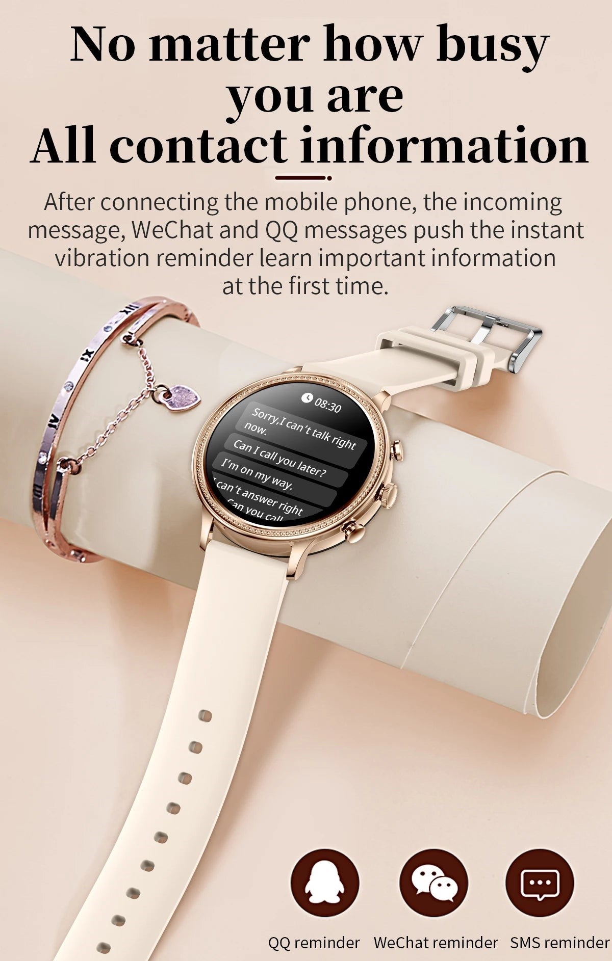 LIGE Women's Luxury Smartwatch