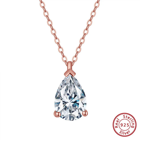 925 Sterling Silver Pendant Necklace with Zirconia