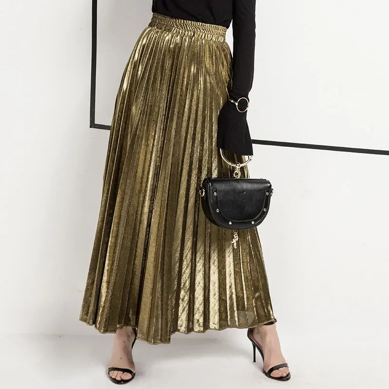 Women's Pleated Maxi Skirt