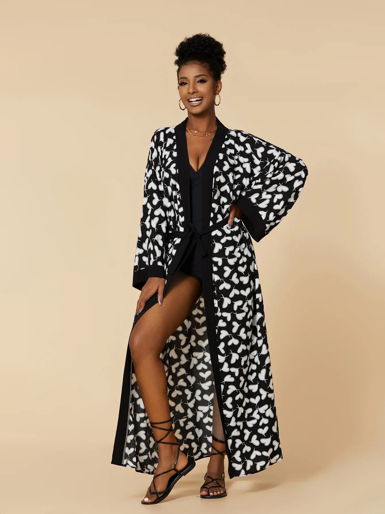 Women's Long Swimsuit Cover-up Kimono