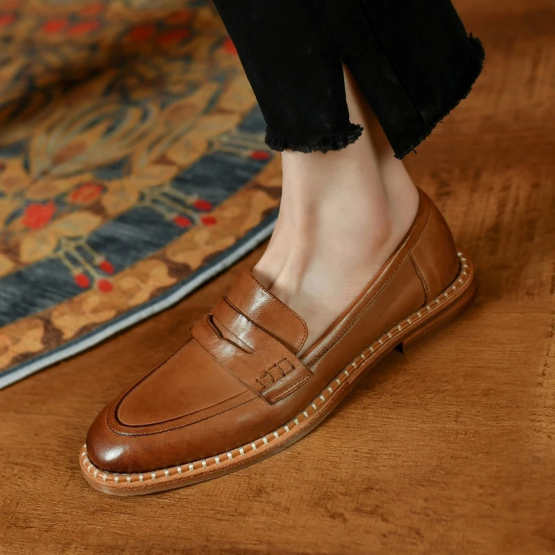 Women‘s Genuine Leather Casual Loafers