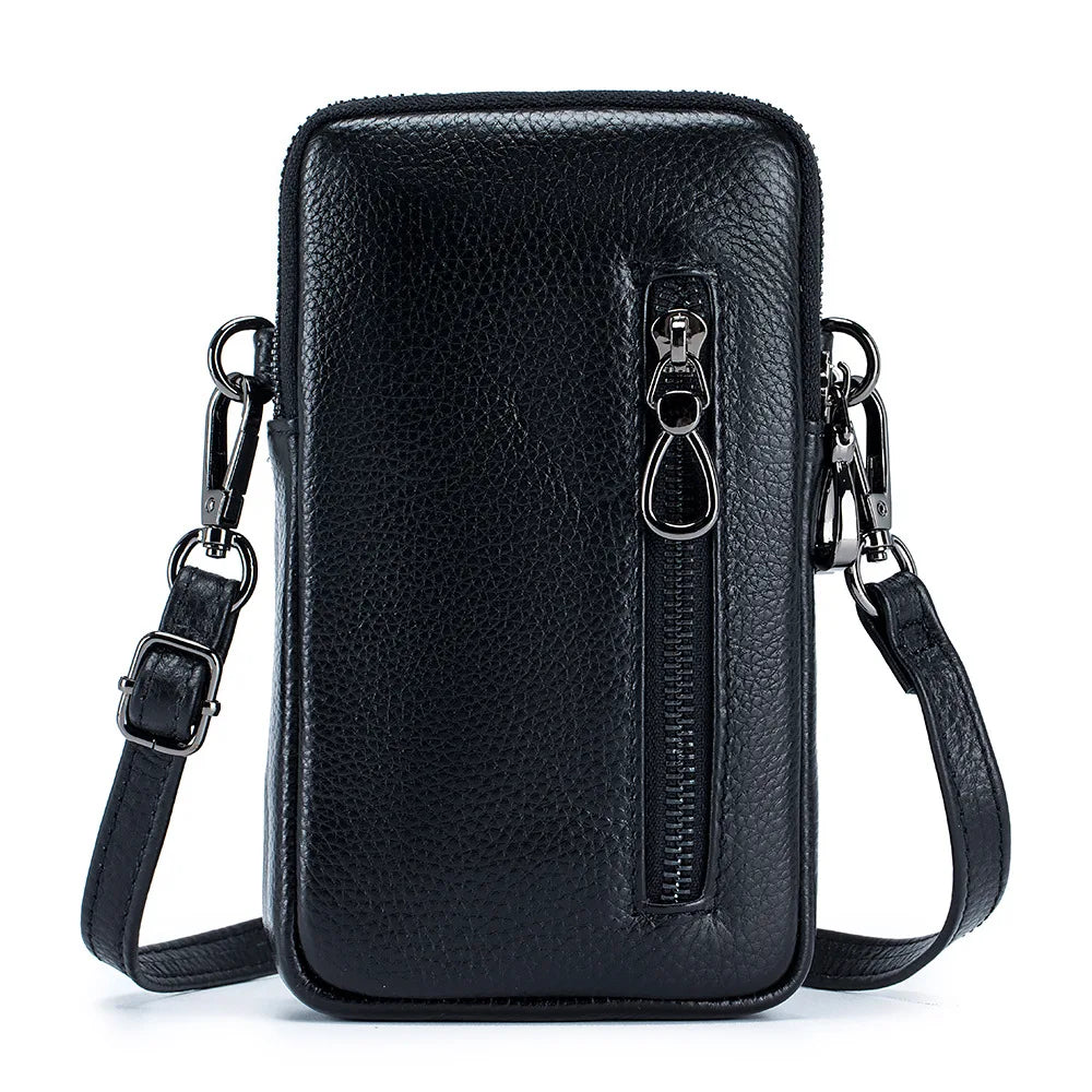 Women's Mini Leather Crossbody Wallet & Phone Bag