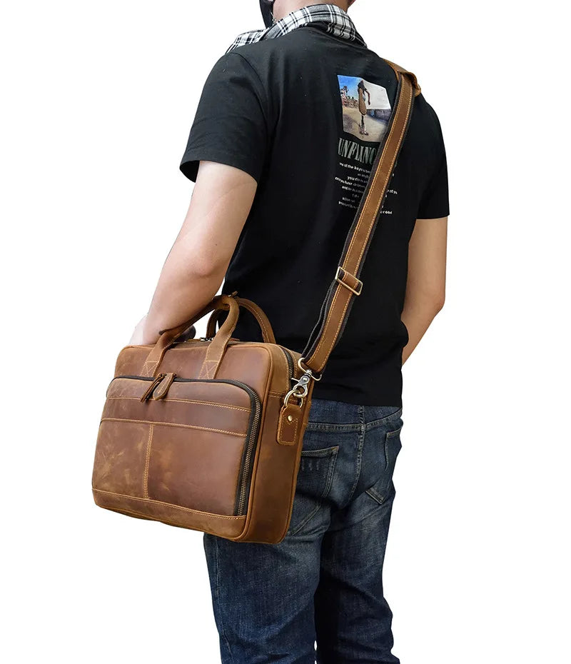 Genuine Leather Laptop Bag