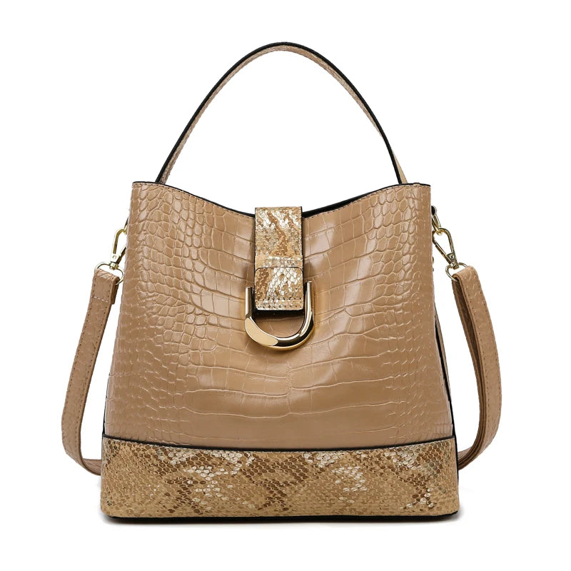 High Quality Crocodile Patterned Women's Crossbody Shoulder Bag