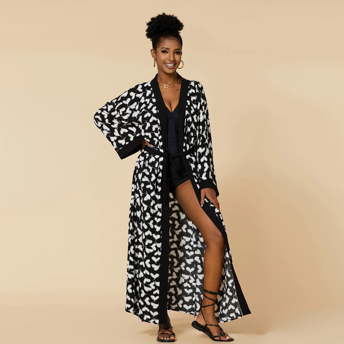 Women's Long Swimsuit Cover-up Kimono