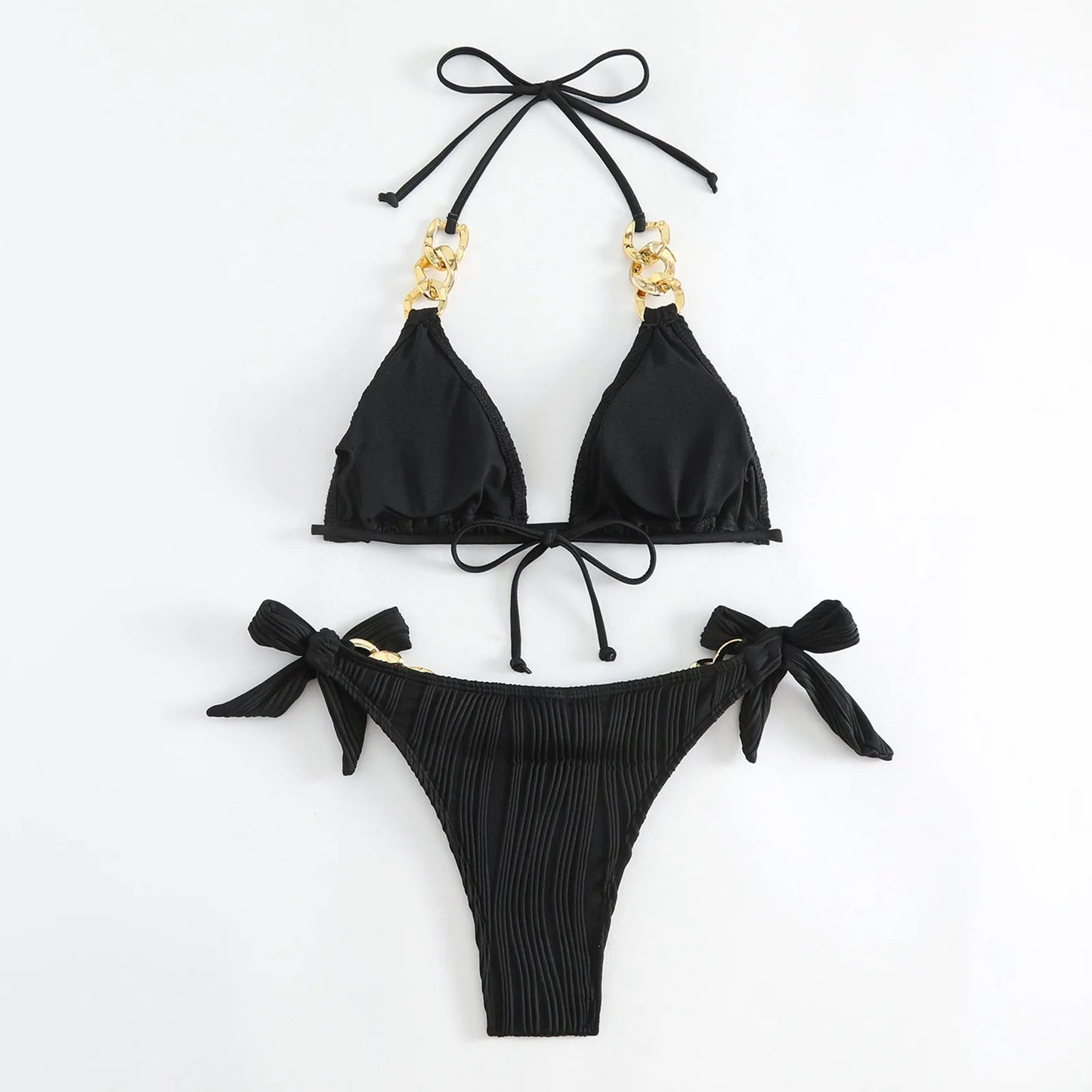 Women's Solid Color Bikini Set