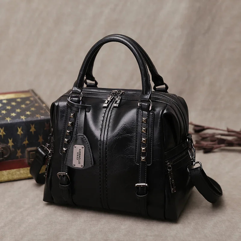 Women's Vintage PU Leather Shoulder Bag