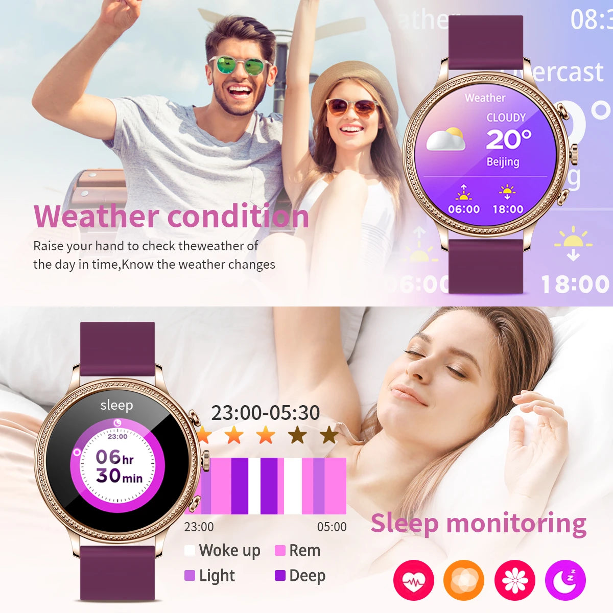 LIGE Women's Luxury Smartwatch