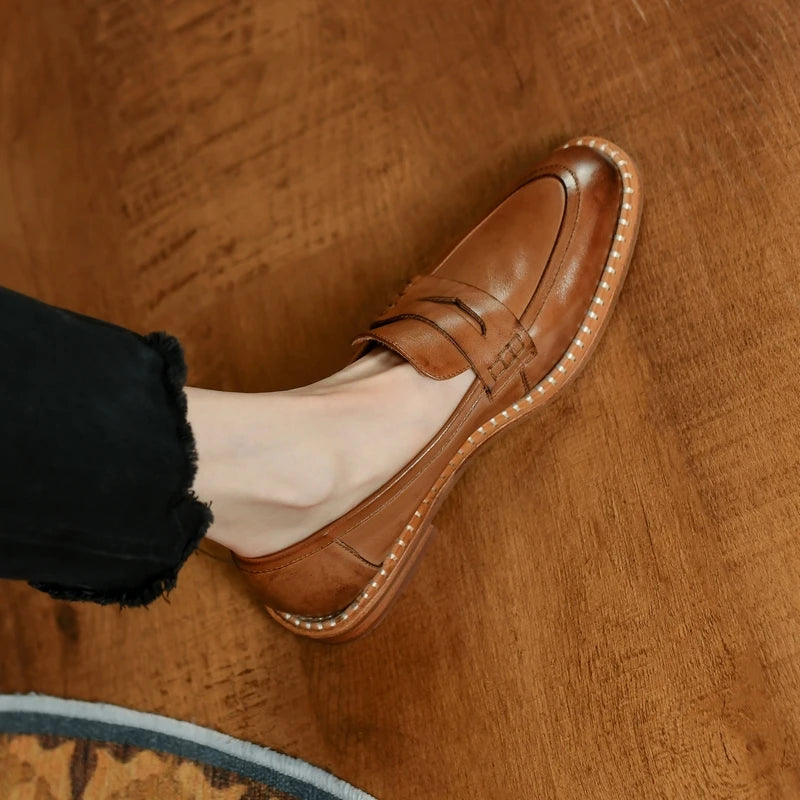 Women‘s Genuine Leather Casual Loafers