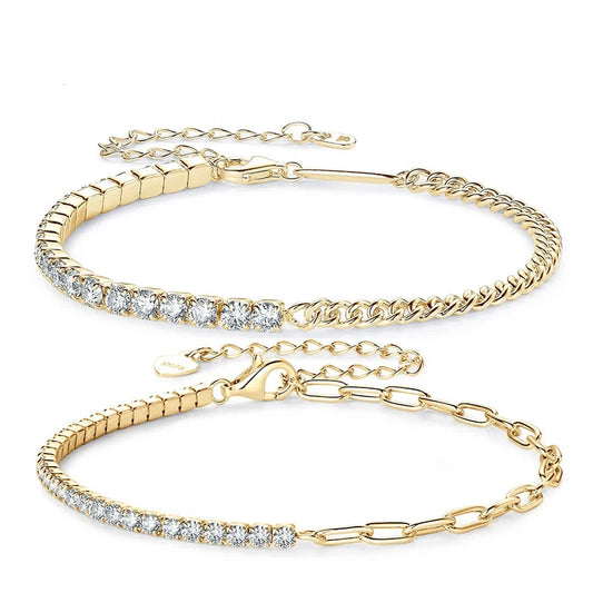 Women's 18k Gold Plated Tennis Bracelet