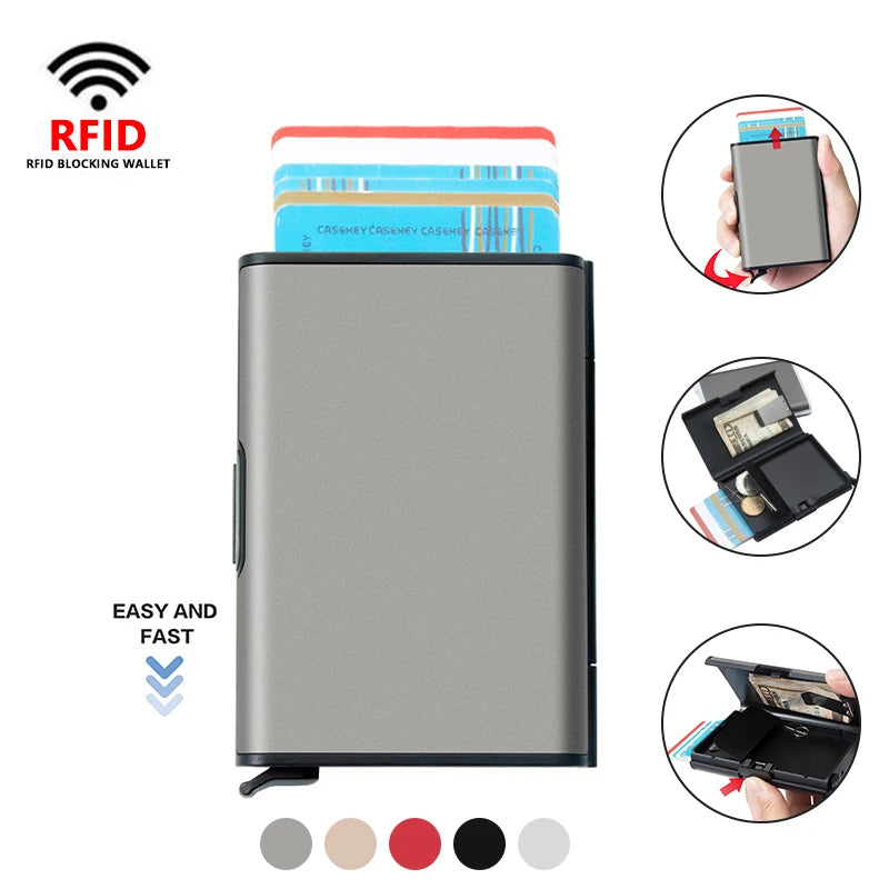 RFID Metal Pop-up Credit Card Wallet