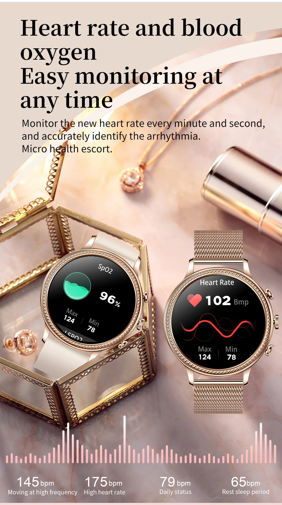 LIGE Women's Luxury Smartwatch