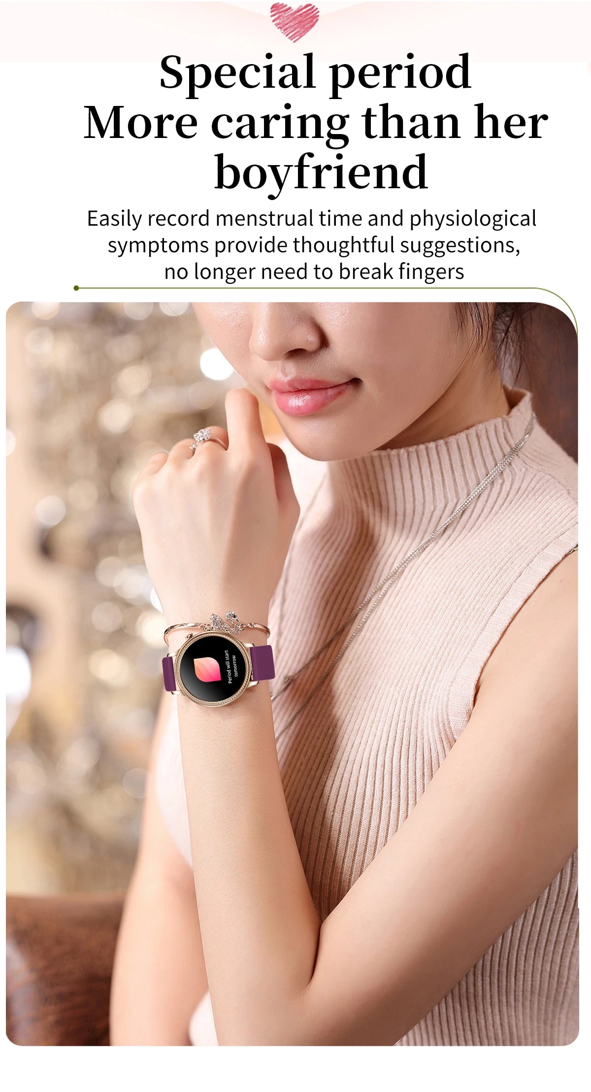 LIGE Women's Luxury Smartwatch