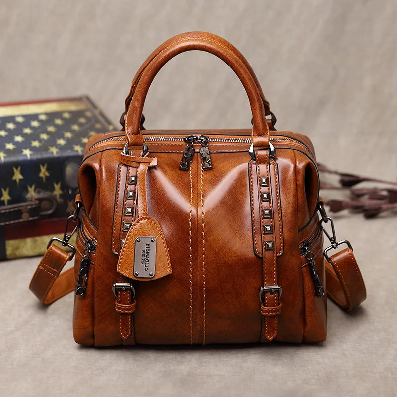 Women's Vintage PU Leather Shoulder Bag