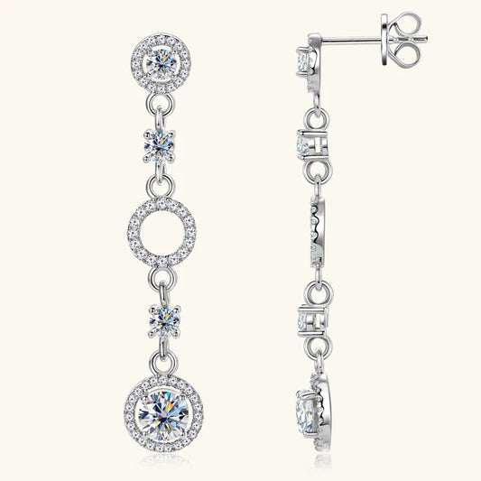 Women's Moissanite Diamond Drop Earrings