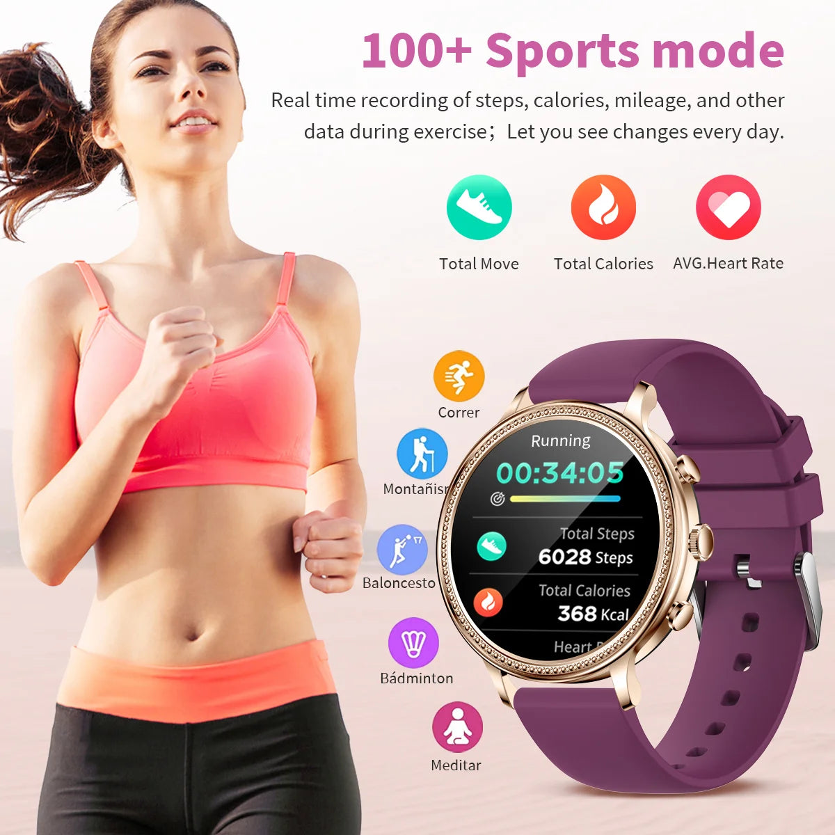 LIGE Women's Luxury Smartwatch