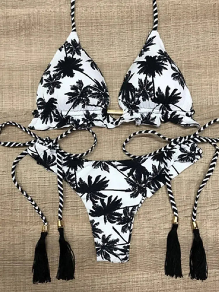 Women's Printed Micro Halter Bikini