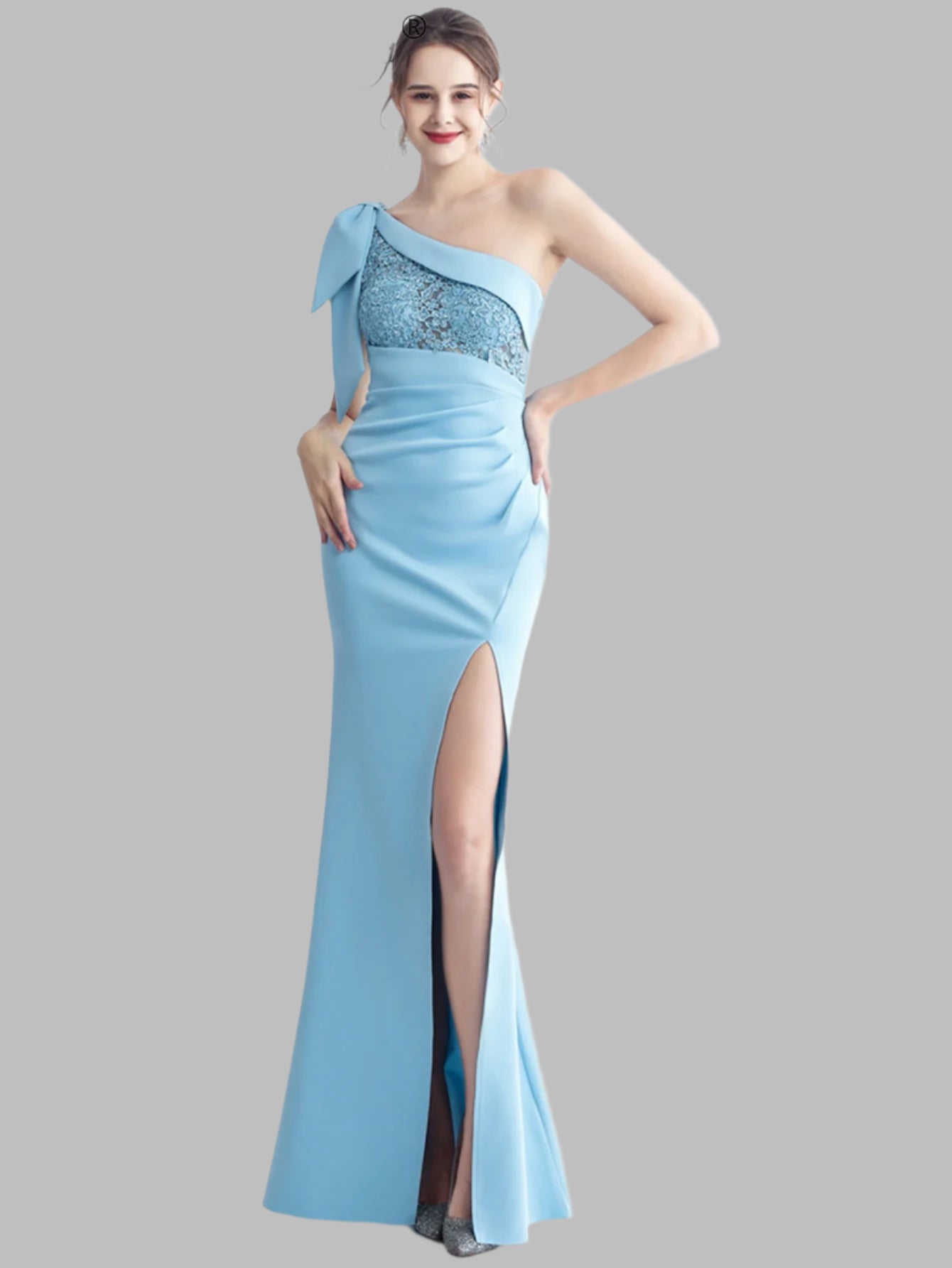 Women's Lace and Rhinestone Evening Dress