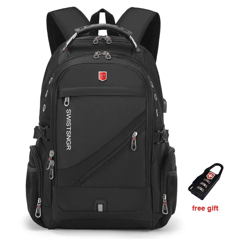 Waterproof 17 Inch Laptop Travel Backpack with USB Charging