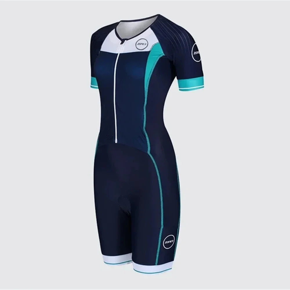 Women‘s Short Sleeve Triathlon Skinsuit