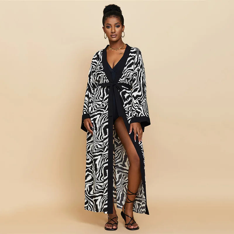 Women's Long Swimsuit Cover-up Kimono