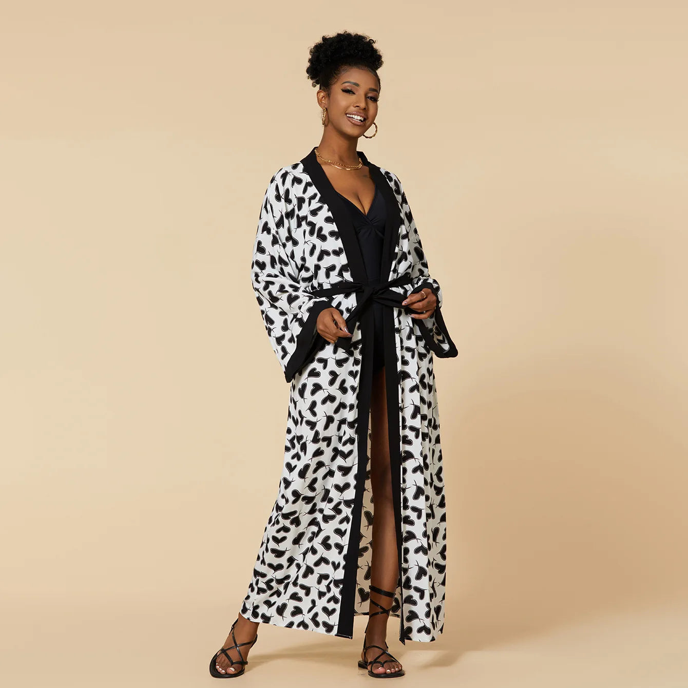 Women's Long Swimsuit Cover-up Kimono