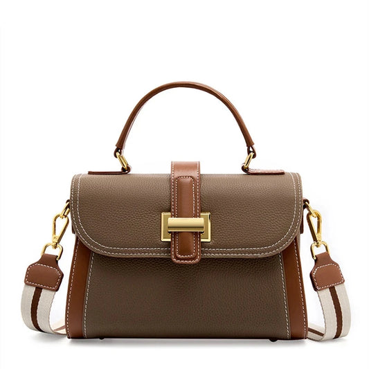 Women's Leather Crossbody Satchel Handbag