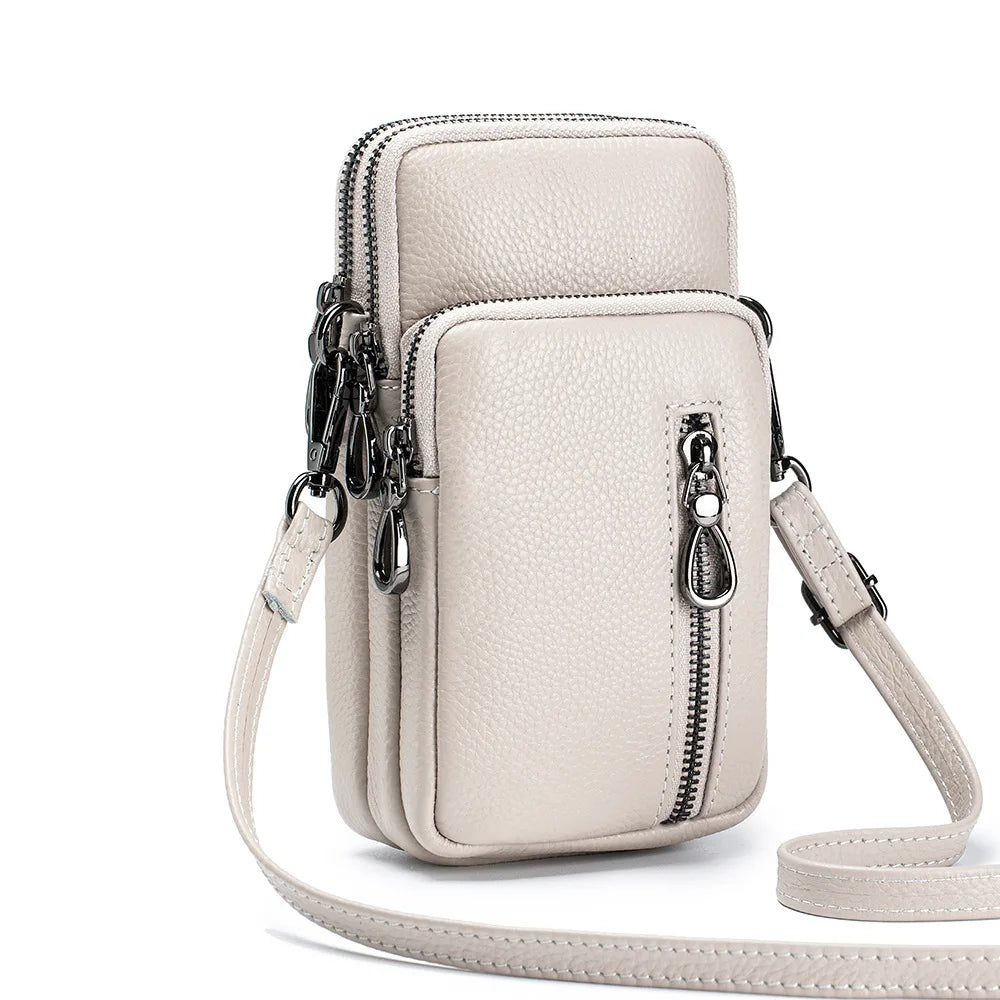 Women's Mini Leather Crossbody Wallet & Phone Bag