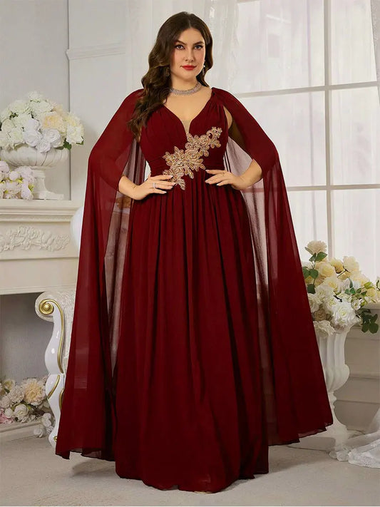 Ladies Plus Size Chiffon Evening Dress