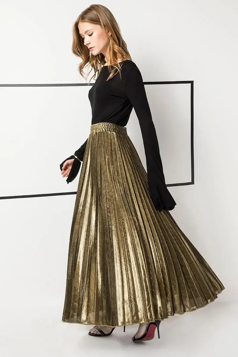 Women's Pleated Maxi Skirt