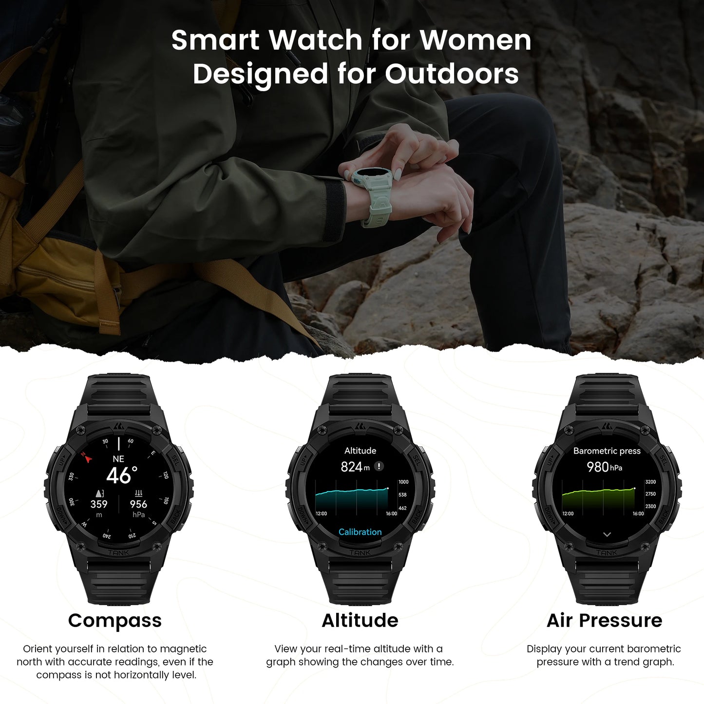 KOSPET TANK S2 GPS Smartwatch For Women