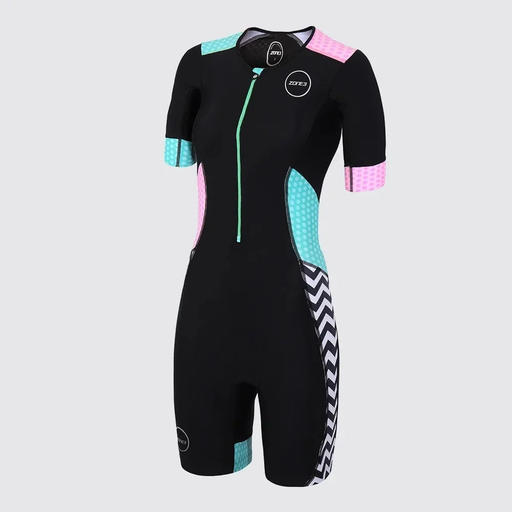 Women‘s Short Sleeve Triathlon Skinsuit