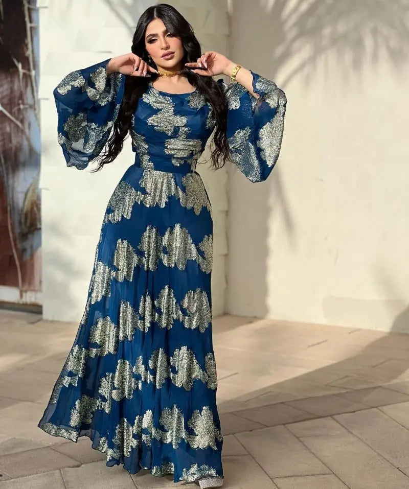 Elegant Floral Printed Kaftan