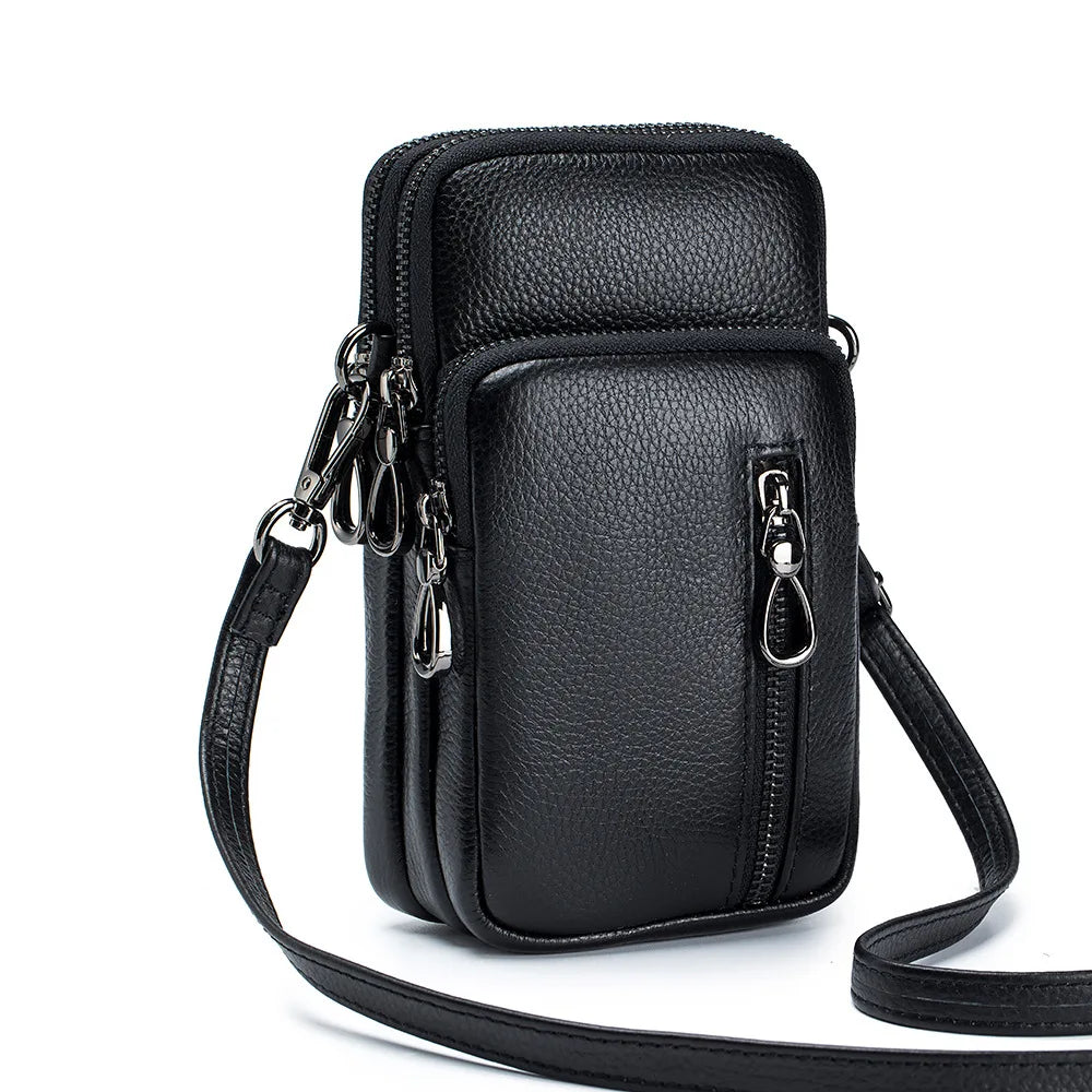 Women's Mini Leather Crossbody Wallet & Phone Bag