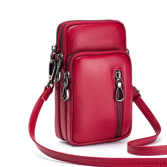 Women's Mini Leather Crossbody Wallet & Phone Bag