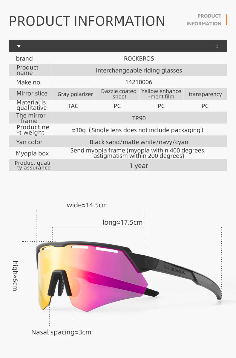 ROCKBROS Polarized Cycling Glasses