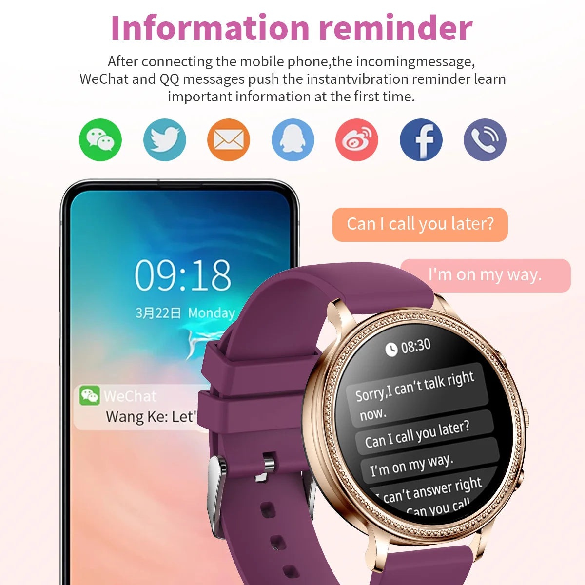 LIGE Women's Luxury Smartwatch