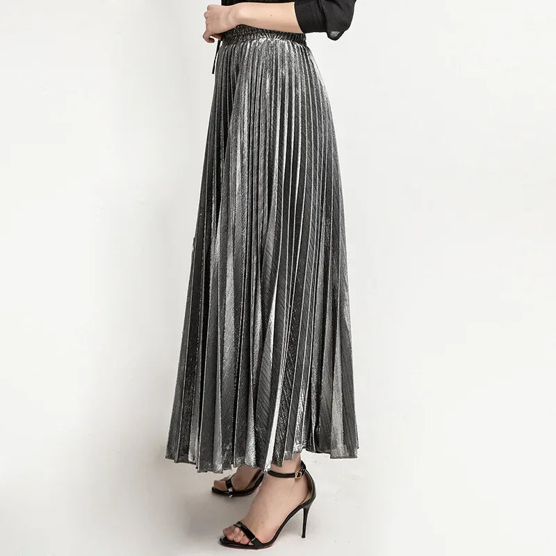 Women's Pleated Maxi Skirt